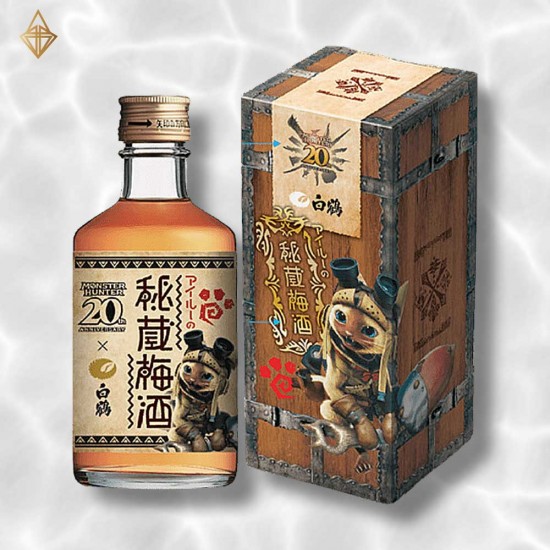 白鶴 魔物獵人20周年紀念 艾路的秘藏10年梅酒 300ml